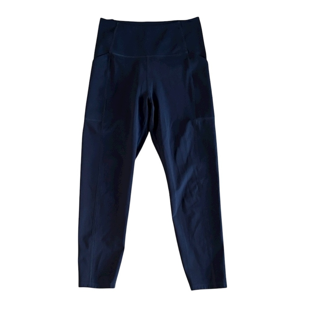 Girlfriend Collective Navy Blue Leggings With Pockets Size Medium